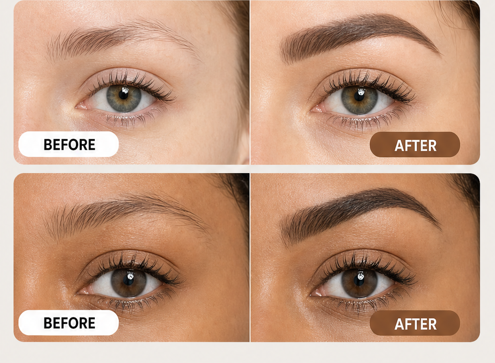 Archella – Waterproof Matte Brow Pomade Stamp Kit with 10 Reusable Templates + BUY 1 + PICK 1 FREE COLOR features