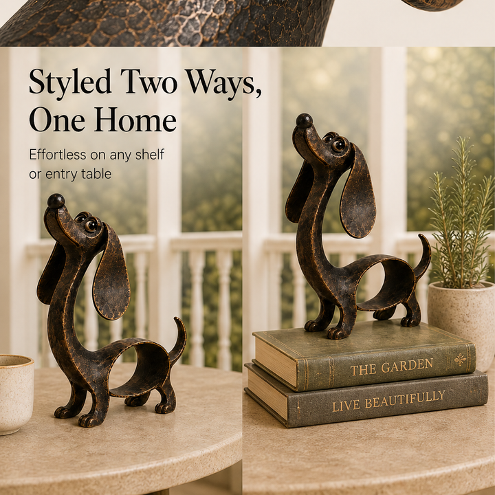 Bronzewick – Handcrafted Vintage Patina Dachshund Sculpture + 50% OFF detail