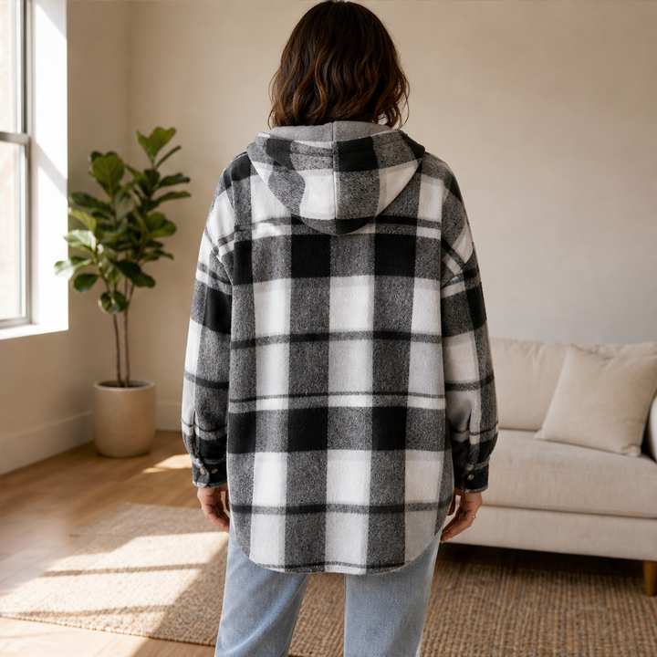 Hearthfold – Cozy Plaid Sherpa-Lined Hooded Jacket + 50% OFF lifestyle