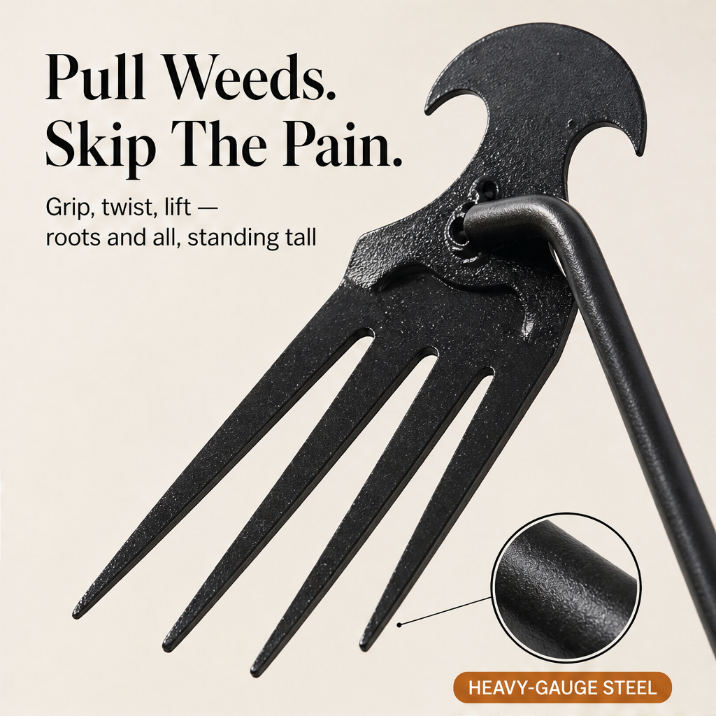 Rootwick – Stand-Up Long-Handle Weed Puller with Claw Fork + 50% OFF features