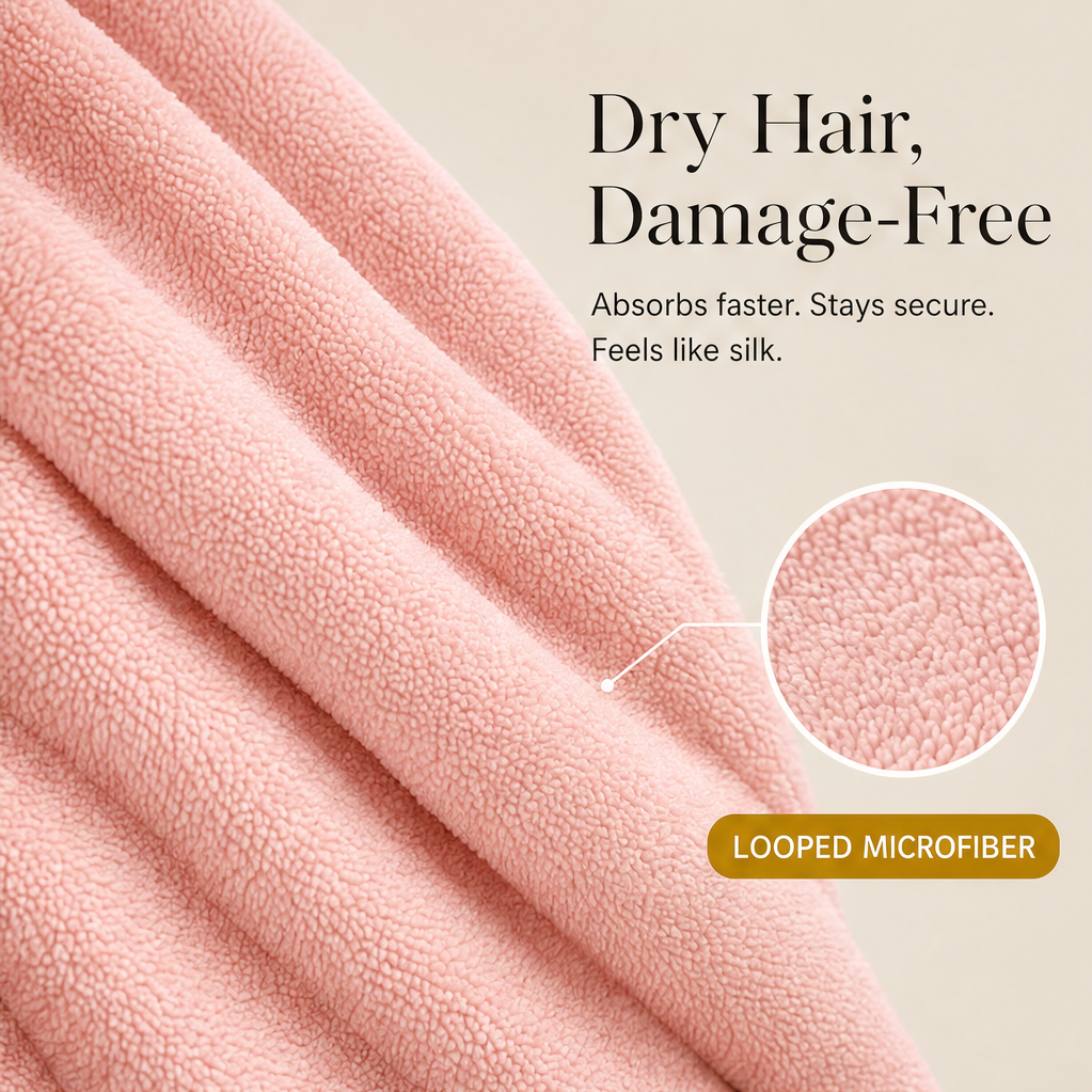 Wrapdry – Fast-Absorbing Secure-Band Hair Towel + 50% OFF features