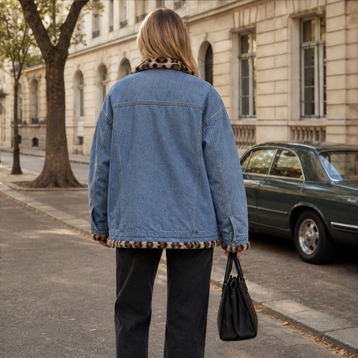 Savann Row – Reversible Leopard Lined Oversized Denim Jacket + 50% OFF lifestyle