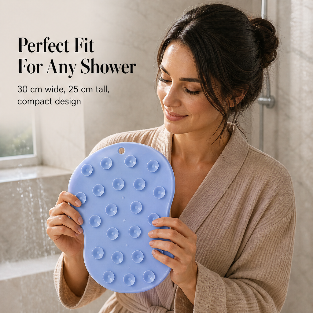 SoleHaven – Hands-Free Suction Grip Silicone Foot Scrubber Mat + 50% OFF features