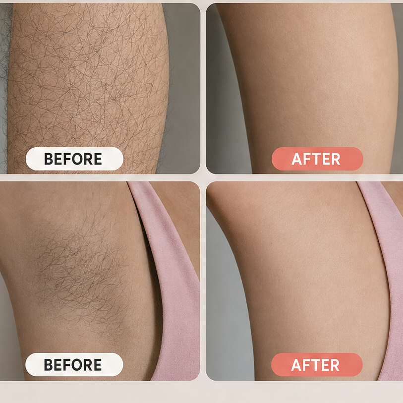 Velmora – Painless Hair Removal Cream &amp; Soothing Gel Kit + 1+1 FREE features