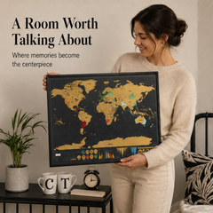 Wanderfoil – Gold Foil Scratch-Off World Map Travel Wall Art + 50% OFF