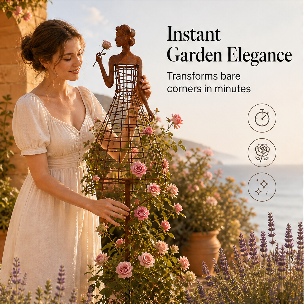 Belloria – Rose Vine Dress Sculpture Plant Support + 50% OFF features
