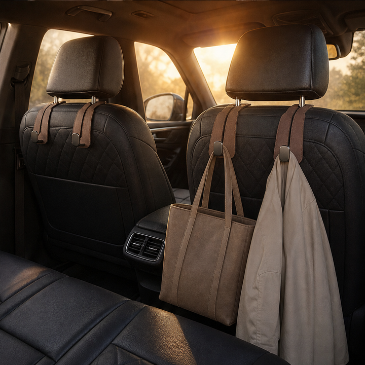 Backseat Foundry – Steel-Core Dual Hook Car Headrest Organizer + 50% OFF lifestyle