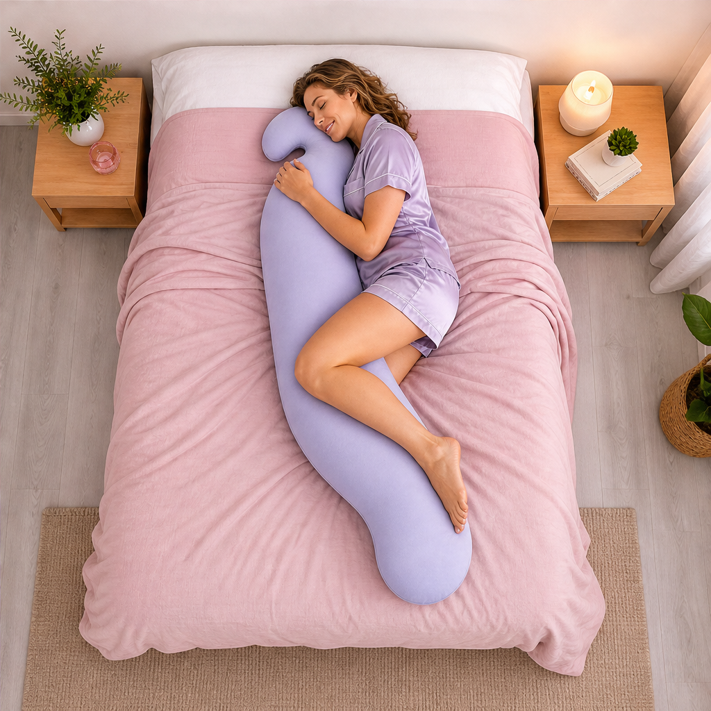 Cradleluxe – Full-Body Curve Support Pillow with Washable Cover + 50% OFF lifestyle