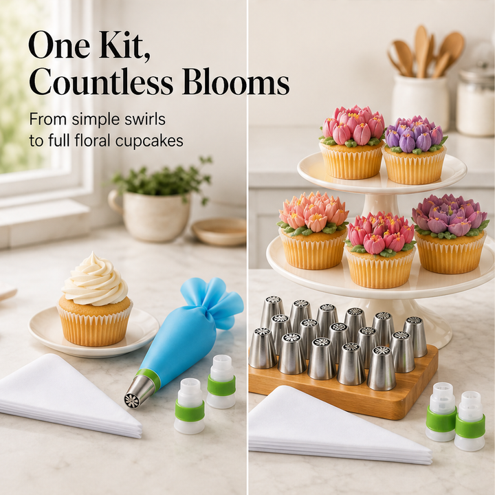 Petalworks – One-Squeeze Russian Piping Tips 27-Piece Baking Set + 50% OFF detail