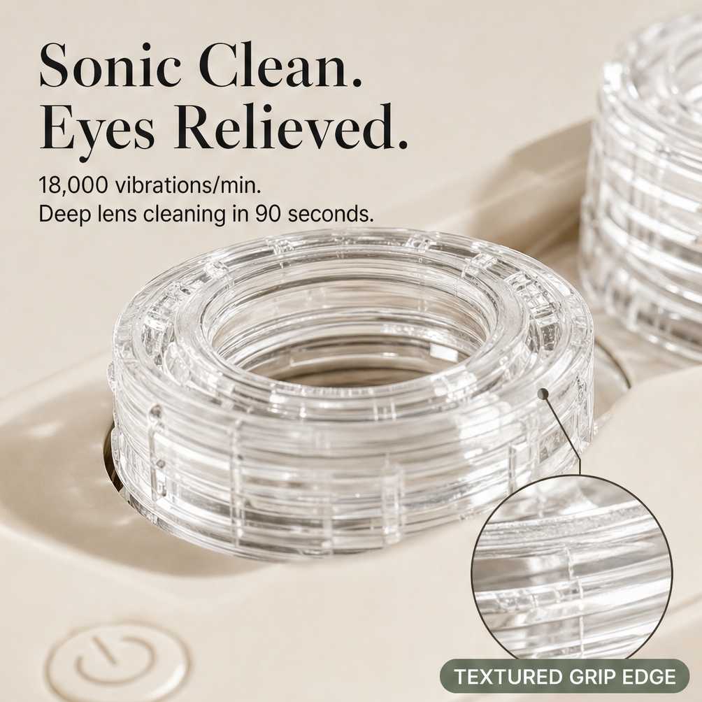 Clarivue – Sonic Deep-Clean Rechargeable Contact Lens Cleaner + 50% OFF features