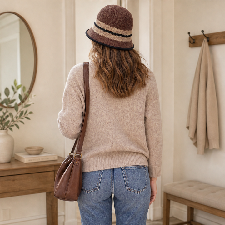 Clochet – Foldable Striped Knit Cloche Bucket Hat + 50% OFF lifestyle