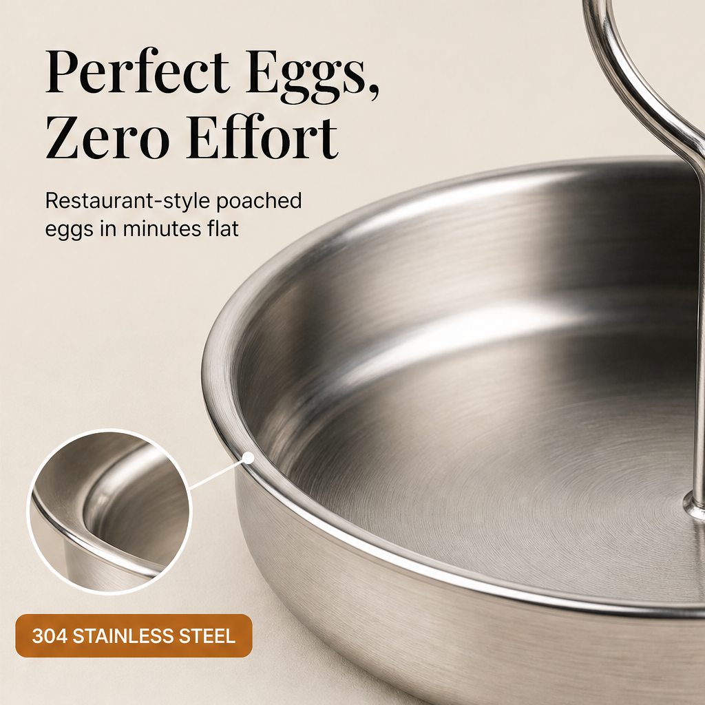 Yolkcraft – 304 Stainless Steel 3-Cup Egg Steamer with Lift Handle + 50% OFF features