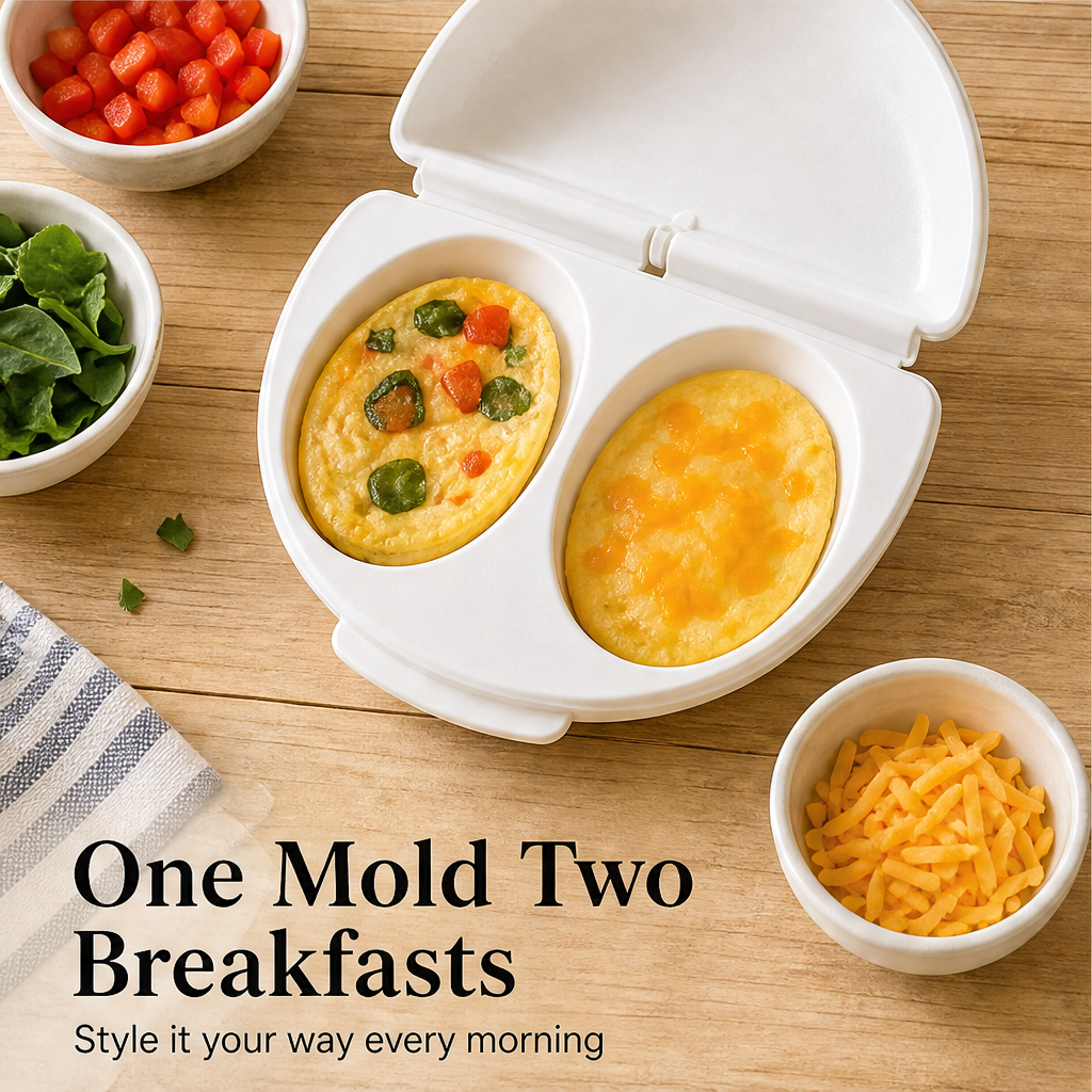 Eggette – 2-in-1 Microwave Omelet &amp; Egg Cup Maker + 50% OFF detail