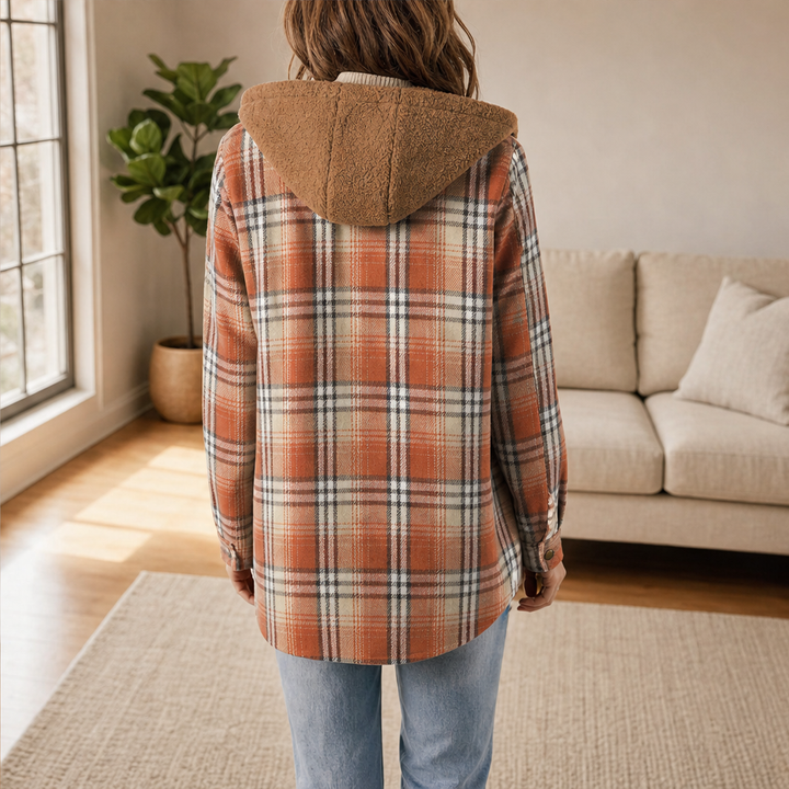 Wrenfield – Sherpa-Hood Thickened Flannel Plaid Shirt Jacket + 50% OFF lifestyle