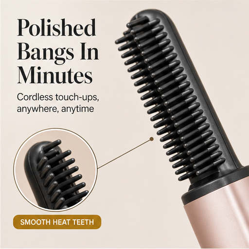 Bangura – Cordless Heated Mini Styling Comb for Fast Fringe Touch-Ups features