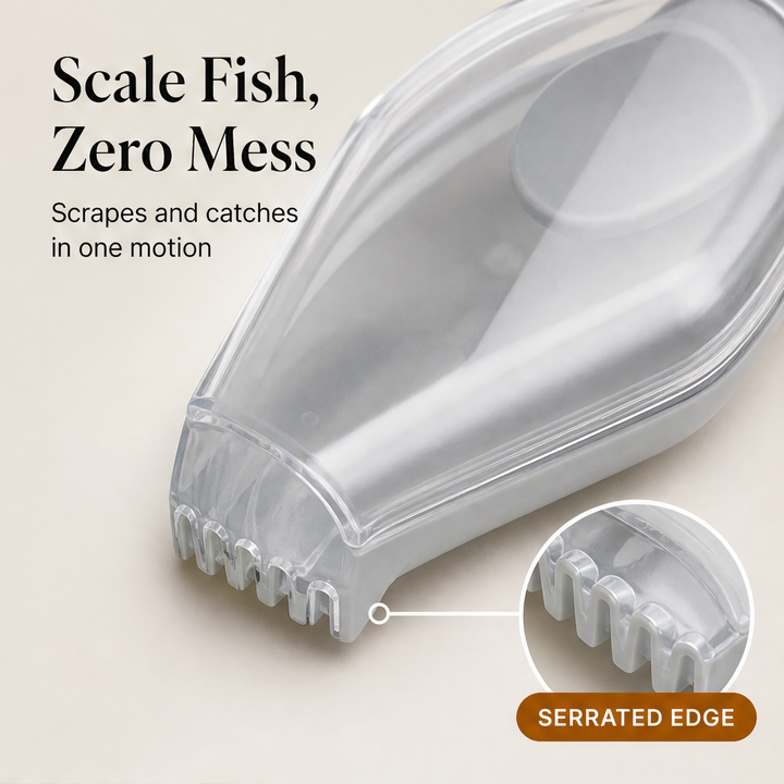 Scalewick – Mess-Free Serrated Fish Scale Scraper with Catch Chamber + 50% OFF features