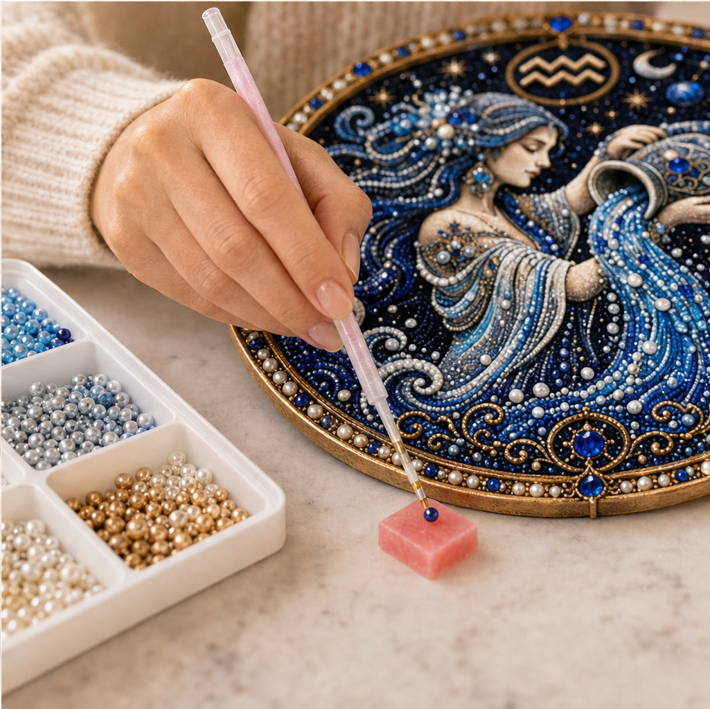 Celestara – Zodiac Pearl Mosaic DIY Diamond Painting Kit + 50% OFF lifestyle