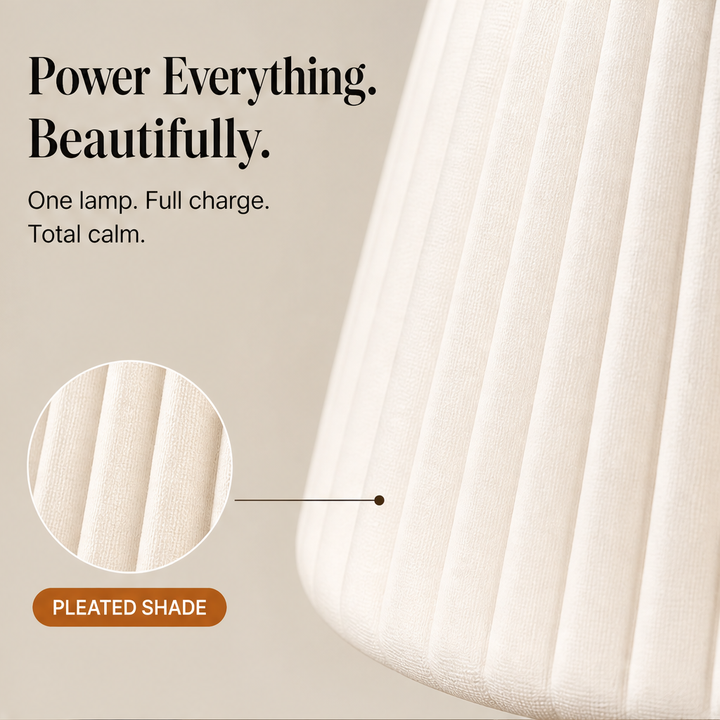 Litewick – Bedside Lamp with AC Outlets &amp; USB Charging Base + 50% OFF features