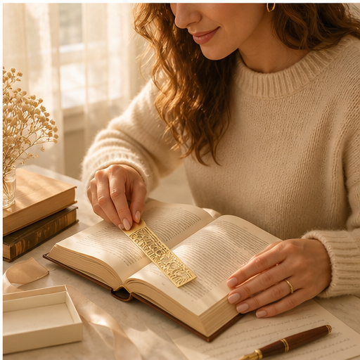 Purrline – 2-in-1 Brass Cat Bookmark &amp; Ruler + 1+1 FREE lifestyle