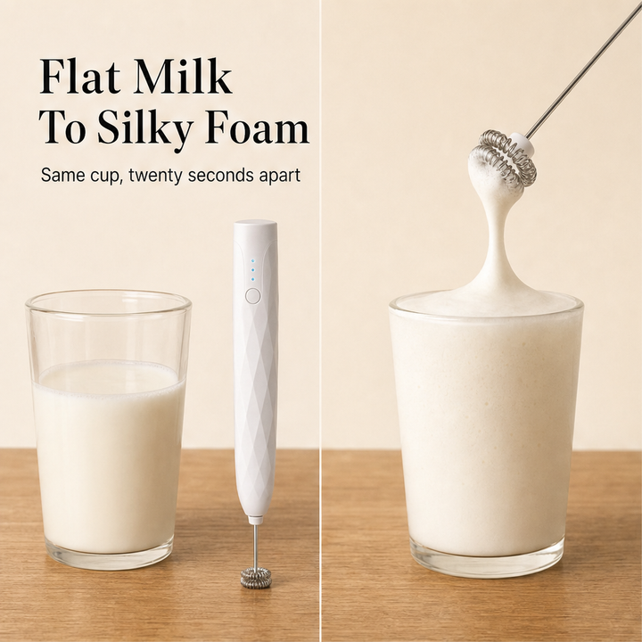Frothelle – 3-Speed USB Rechargeable Handheld Milk Frother + 50% OFF detail