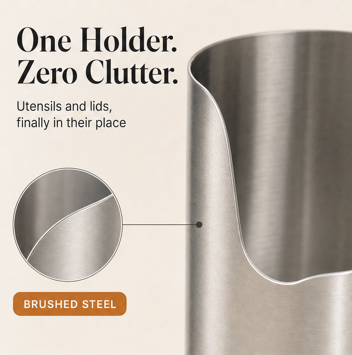 Sterling Perch – Stainless Steel Pot Lid &amp; Utensil Organizer + 50% OFF features