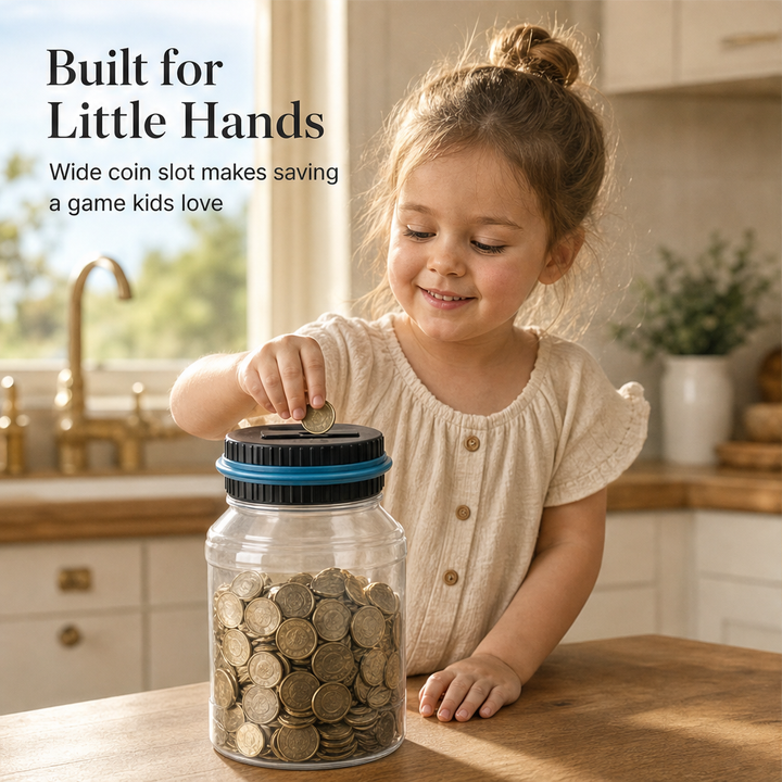 Coinwick – Digital LCD Auto-Counting Piggy Bank with Savings Tracker + 50% OFF features