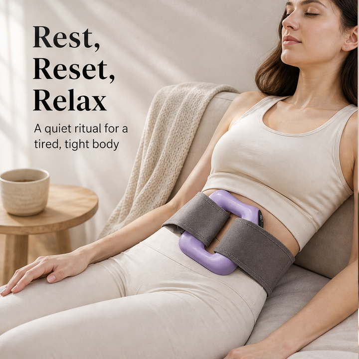 Fasciole – Hands-Free 5-Speed Fascia Ring Massager for Waist &amp; Thigh + 50% OFF features