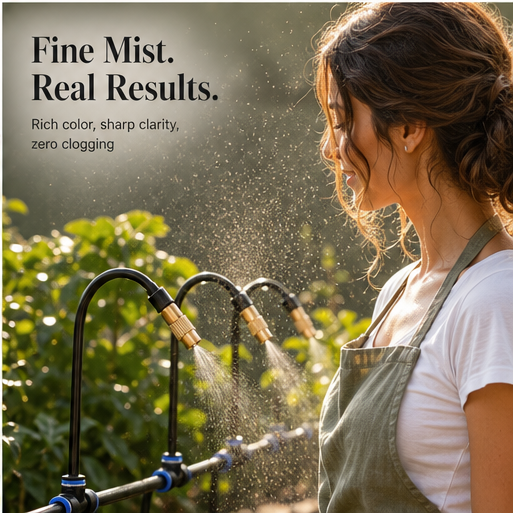 Mistwick – 360° Adjustable Brass Nozzle Garden Misting &amp; Irrigation Kit + 50% OFF features