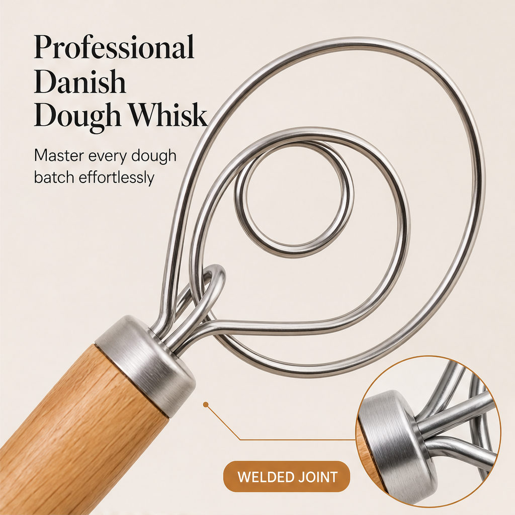Oakstir – Professional Danish Dough Whisk for Sourdough &amp; Bread + 50% OFF features