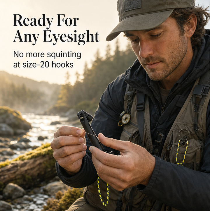 Threadfin – Magnetic Auto-Align Fly Threader for One-Hand Threading + 50% OFF features