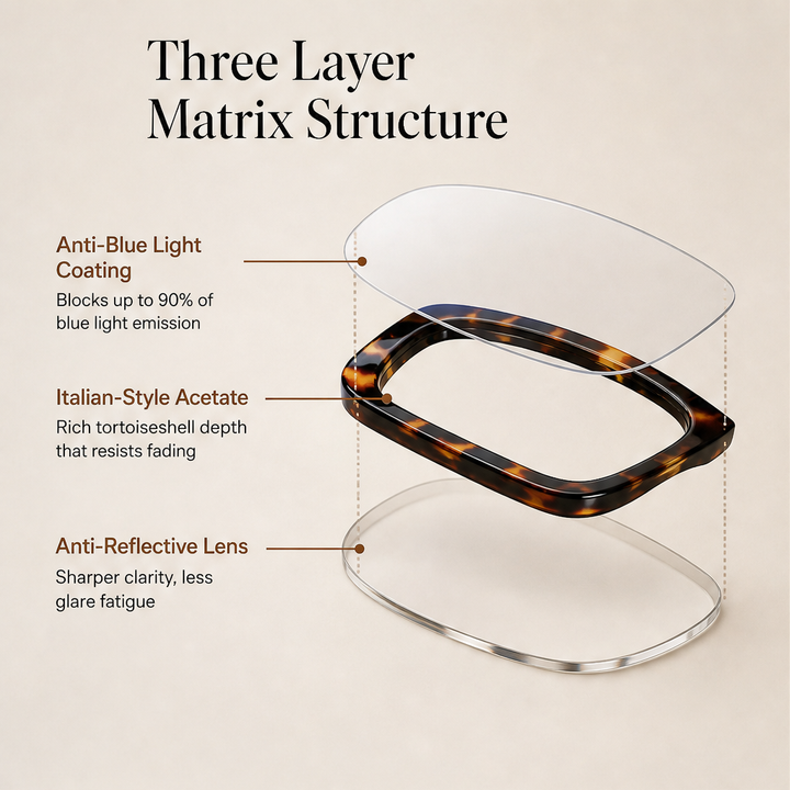 Amberloe – Blue Light Blocking Oversized Square Reading Glasses + 50% OFF detail