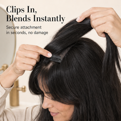 Crownvale – Undetectable Clip-In Volume with Bangs Hair Topper + 50% OFF