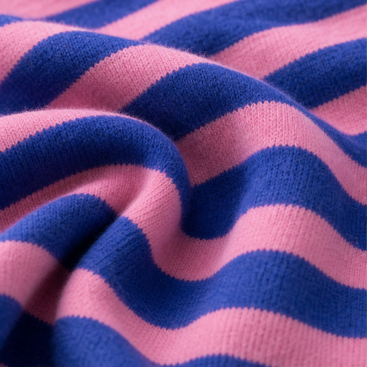 Cozelle – Striped Lantern-Sleeve Oversized Pullover Sweatshirt + 50% OFF detail
