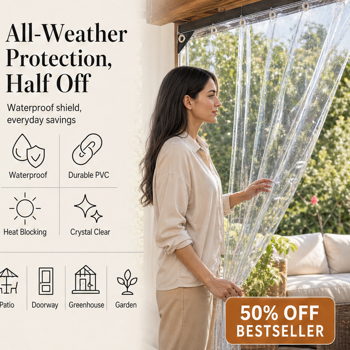 Clearguard – Heavy-Duty 14 Mil Clear PVC Weatherproof Tarp + 50% OFF features