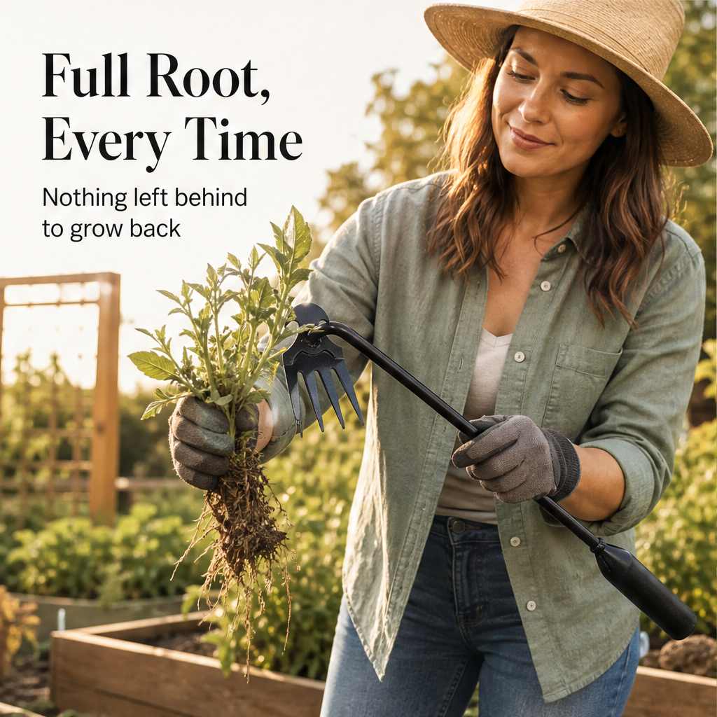 Rootwick – Stand-Up Long-Handle Weed Puller with Claw Fork + 50% OFF features
