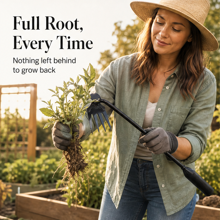 Rootwick – Stand-Up Long-Handle Weed Puller with Claw Fork + 50% OFF features