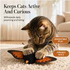 Flutterlure – Motion-Sensing Flapping Butterfly Interactive Cat Toy