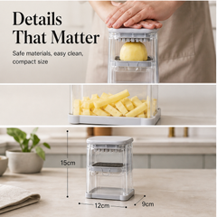 SpudPress – One-Press 4-in-1 Potato & Veggie Cutter + 50% OFF