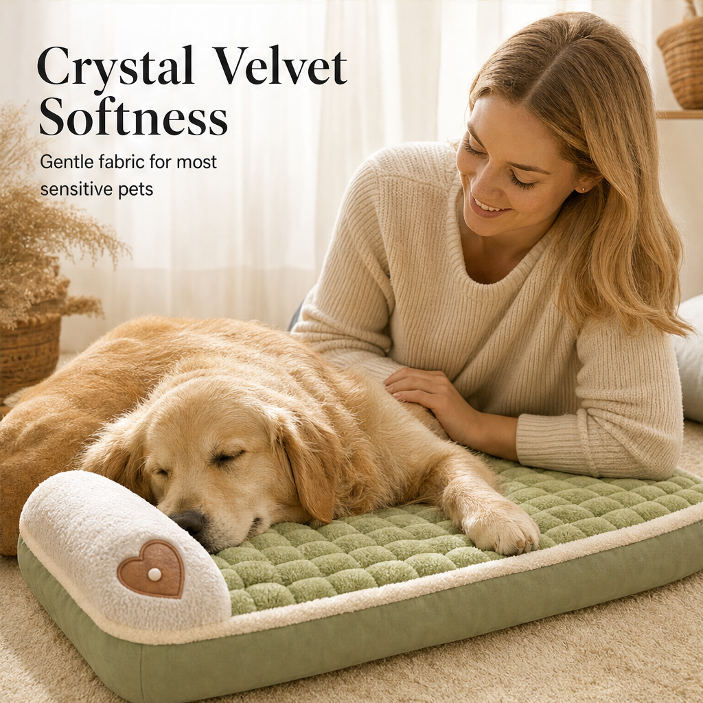 Plushden – Orthopedic Plush Dog Crate Pad with Non-Slip Base + 50% OFF features