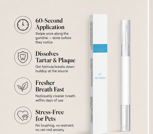 Muttlee – 60-Second Gel Tartar Remover Pen for Dogs &amp; Cats + 50% OFF features
