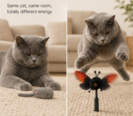 Flutterbeau – Auto-Flutter Sensor Butterfly Interactive Cat Toy + 50% OFF detail