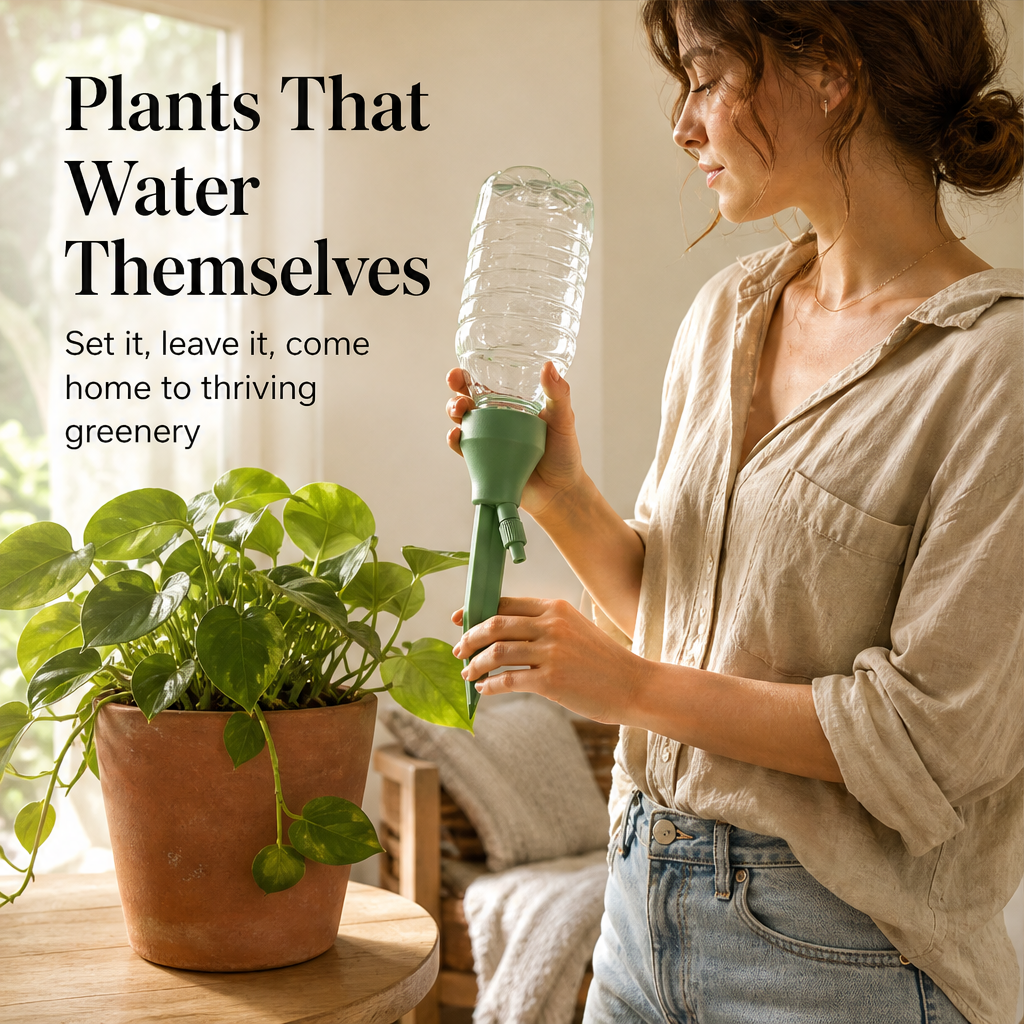 Driptera – Adjustable Flow Self-Watering Bottle Dripper + 50% OFF features