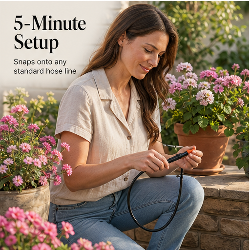 GreenMist Pro – Adjustable Misting &amp; Drip Automatic Watering Kit features