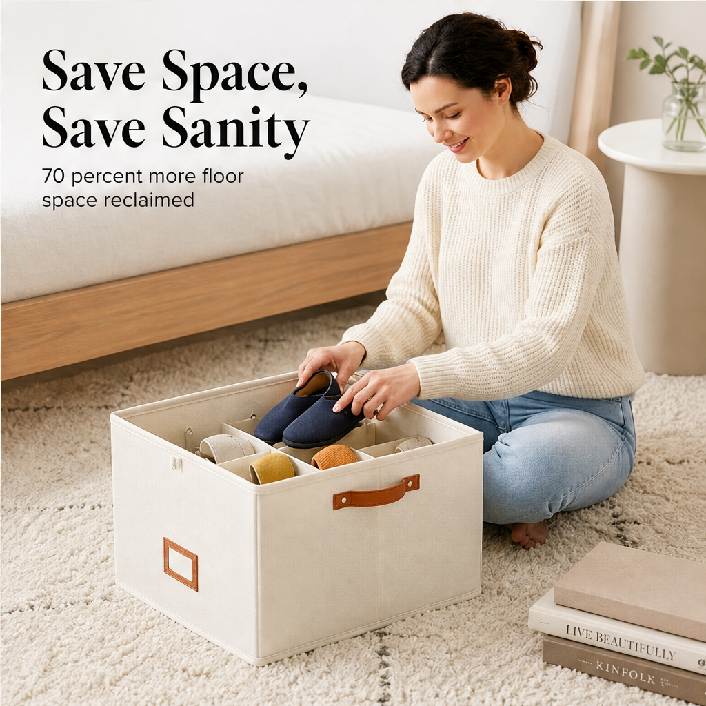 StowArbor – 16-Compartment Clear-Top Shoe Organizer + 50% OFF features