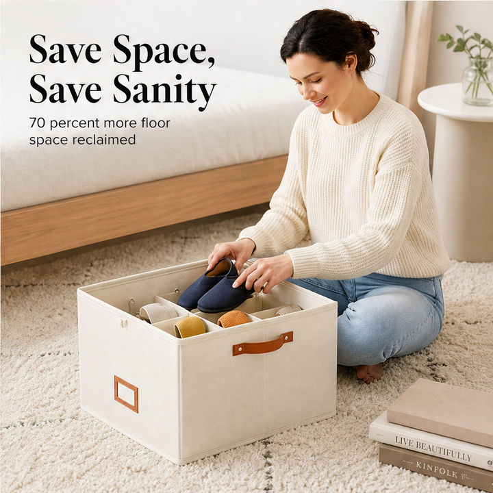 StowArbor – 16-Compartment Clear-Top Shoe Organizer + 50% OFF features