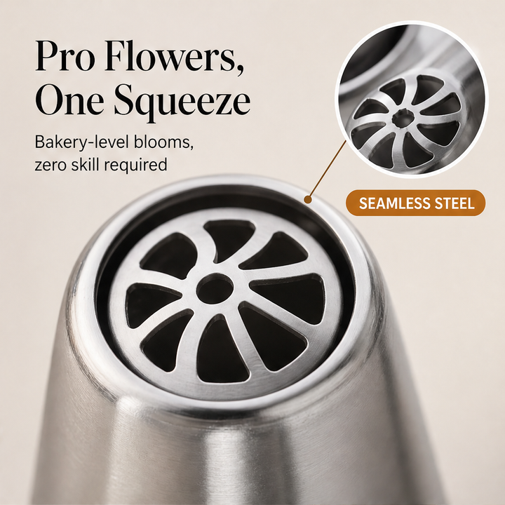 Petalworks – One-Squeeze Russian Piping Tips 27-Piece Baking Set + 50% OFF features