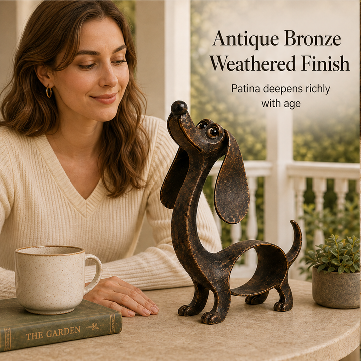 Bronzewick – Handcrafted Vintage Patina Dachshund Sculpture + 50% OFF features