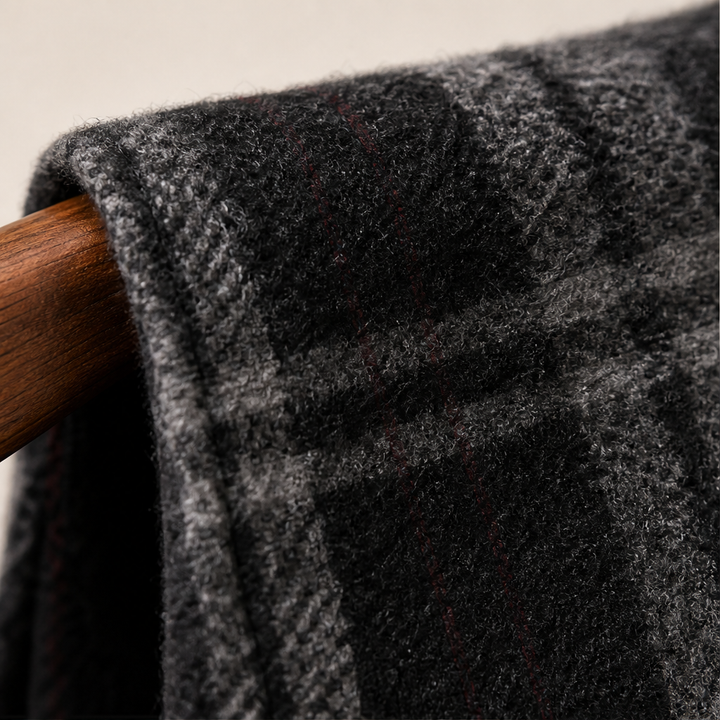 Camryn Hale – Plaid Statement-Button Cape Coat + 50% OFF detail