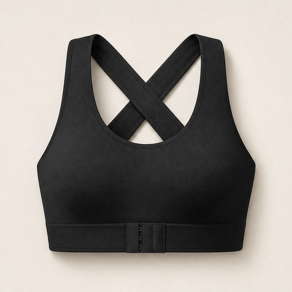 Poseline – Cross-Back Posture Support Wireless Bra + 1+1 FREE Black