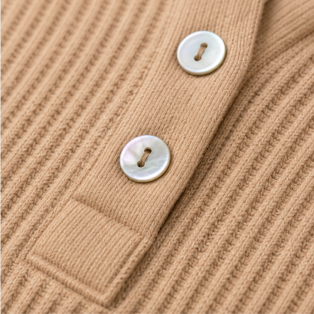 Ribwick – Ribbed Knit V-Neck Hooded Pullover with Side Slits + 50% OFF detail